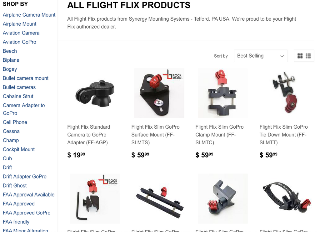 Synergy Mounting Systems Now Carrying Flight Flix Products!