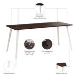 Bush Business Furniture VSD172BW Vista 72W x 30D Computer Desk with Splayed Metal Legs in Black Walnut