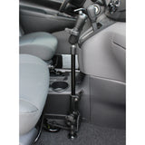 RAM-316-HD-238U RAM Pod HD™ Vehicle Mount with 12" Aluminum Rod and Diamond Plate