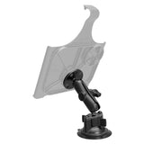 RAM-B-166-202U RAM Mounts Twist-Lock™ Suction Cup Double Ball Mount with Round Plate - Medium