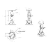 RAM-B-166-202U RAM Mounts Twist-Lock™ Suction Cup Double Ball Mount with Round Plate - Medium
