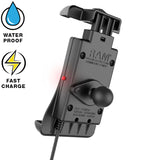 RAM-B-400-A-UN14W-V7M-1 RAM Quick-Grip™ 15W Waterproof Wireless Charging Mount with Tough-Claw™