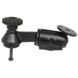 RAM-VB-110V-2U RAM Vertical Rail Mount with 6" Single Swing Arm and Round Plate