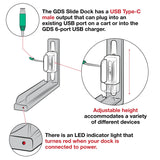RAM-GDS-DOCK-G7-8-NGU RAM GDS® Slide Dock™ with Power Delivery & Drill Down Base
