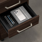 Bush Business Furniture VSF116BWSU Vista 3 Drawer Mobile File Cabinet in Black Walnut