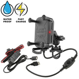 RAM-B-149Z-A-UN12W-V7M-1 RAM® Tough-Charge™ 15W Waterproof Wireless Charging Motorcycle Mount