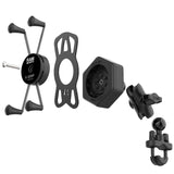 RAM-B-149Z-A-UN10-462 RAM® X-Grip® Large Phone Mount with Vibe-Safe™ & U-Bolt Base - Short