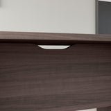 Bush Business Furniture 99TB9642SGK 96-inch Office Conference Table with Wood Base in Storm Gray