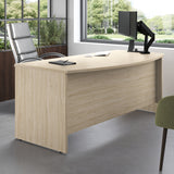 Bush Business Furniture SCD172NE Studio C 72W x 36D Bow Front Desk in Natural Elm