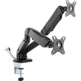 Lorell LLR99801 Dual Mounting Arm for Two Monitors - Black