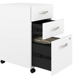 Bush Business Furniture SCF216WHSU Studio C 3 Drawer Mobile File Cabinet in White