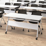 Bush Business Furniture CH4002BLF-03 Envision Mesh Back Folding Chairs - Set of 2 in Black Mesh