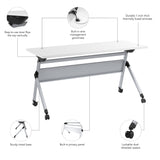 Bush Business Furniture Envision 60W Folding Training Table in White