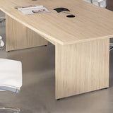 Bush Business Furniture 99TB9642NEK 96-inch Office Conference Table with Wood Base in Natural Elm