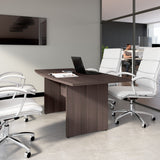 Bush Business Furniture 99TB7236SG 72-inch Office Conference Table with Wood Base in Storm Gray