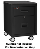 FireKing Mobile Pedestal Legal/Letter File Cabinet - 1-Hour Fire Rated - 4 Colors