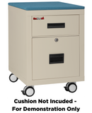 FireKing Mobile Pedestal Legal/Letter File Cabinet - 1-Hour Fire Rated - 4 Colors