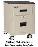 FireKing Mobile Pedestal Legal/Letter File Cabinet - 1-Hour Fire Rated - 4 Colors