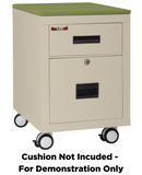 FireKing Mobile Pedestal Legal/Letter File Cabinet - 1-Hour Fire Rated - 4 Colors
