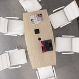 Bush Business Furniture 99TB7236NE 72-inch Office Conference Table with Wood Base in Natural Elm