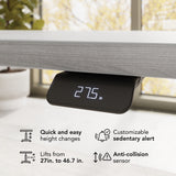 Bush Business Furniture SUT020PG Stratus 72W x30D Electric Height Adjustable Standing Desk with Storage in Platinum Gray with Metallic Gray Base