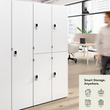 Bush Business Furniture AUS230WHK Assure Single Tier 2 Door Storage Locker with Keypad Locks in White
