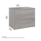 Bush Business Furniture SCF136PGSU Studio C 2 Drawer Lateral File Cabinet in Platinum Gray