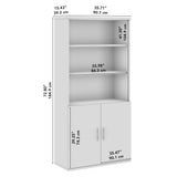 Bush Business Furniture STC015NE Studio C Tall 5 Shelf Bookcase with Doors in Natural Elm