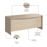 Bush Business Furniture SCD172NE Studio C 72W x 36D Bow Front Desk in Natural Elm