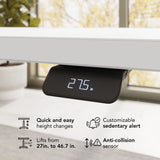 Bush Business Furniture SUT020WH Stratus 72W x30D Electric Height Adjustable Standing Desk with Storage in White with White Base