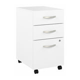 Bush Business Furniture SCF216WHSU Studio C 3 Drawer Mobile File Cabinet in White