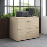 Bush Business Furniture SCF136NESU Studio C 2 Drawer Lateral File Cabinet in Natural Elm - Assembled