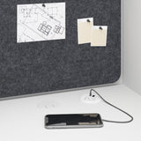 Bush Business Furniture HUS023WH Hustle 60-inch 2 Person Office Cubicles with Locking Storage and Large Tackboards in White