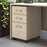 Bush Business Furniture SCF216NESU Studio C 3 Drawer Mobile File Cabinet in Natural Elm - Assembled