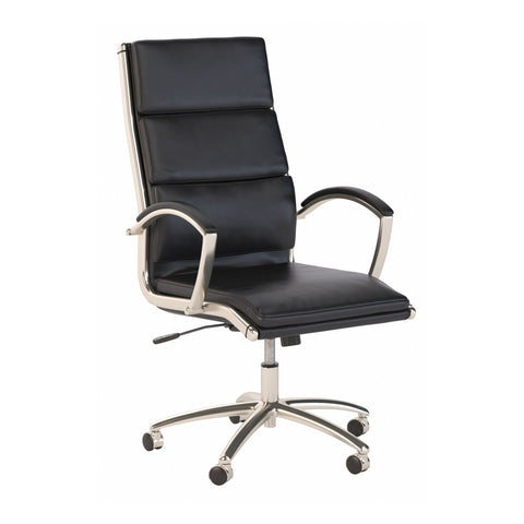 Bush Business Furniture CH1701BLL-03 Modelo High Back Leather Executive Office Chair in Black