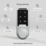 Bush Business Furniture AUS130NEK Assure Two Tier 4 Door Storage Lockers with Keypad Locks in Natural Elm