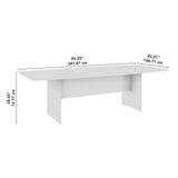 Bush Business Furniture 99TB9642SGK 96-inch Office Conference Table with Wood Base in Storm Gray