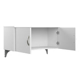 Bush Business Furniture WC36192-03STGK Office in an Hour 65W Straight Cubicle Desk with Storage, Drawers, and Organizers in Pure White