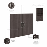 Bush Business Furniture STC015SG Studio C 5 Shelf Bookcase with Doors in Storm Gray