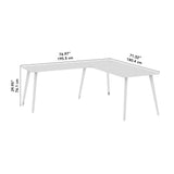 Bush Business Furniture VST003BW Vista 72W x 30D L Shaped Desk with Splayed Metal Legs in Black Walnut