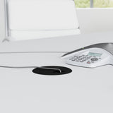 Bush Business Furniture 99TB7236WH 72-inch Office Conference Table with Wood Base in White