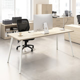Bush Business Furniture VSD172NE Vista 72W x 30D Computer Desk with Splayed Metal Legs in Natural Elm