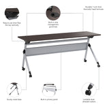 Bush Business Furniture NVW172WHK Envision 72W Folding Training Table in White