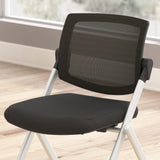 Bush Business Furniture CH4002BLF-03 Envision Mesh Back Folding Chairs - Set of 2 in Black Mesh