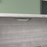 Bush Business Furniture 99TB12048PGK 120-inch Office Conference Table with Wood Base in Platinum Gray