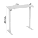 Bush Business Furniture Move 40 Series 48W x 24D Electric Height Adjustable Standing Desk in Storm Gray with Black Base