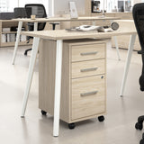 Bush Business Furniture VSF116NESU Vista 3 Drawer Mobile File Cabinet in Natural Elm