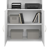 Bush Business Furniture STC015WH Studio C 5 Shelf Bookcase with Doors in White