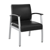 Bush Business Furniture CH3901BVL-03 Arrive Waiting Room Guest Chair with Arms in Black Vinyl