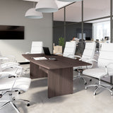 Bush Business Furniture 99TB9642SGK 96-inch Office Conference Table with Wood Base in Storm Gray